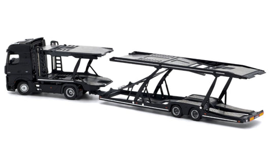 1:64 Mercedes-Benz Actros Low top traditional mirror LHD Black Unique Model x Tiny DIECAST Model