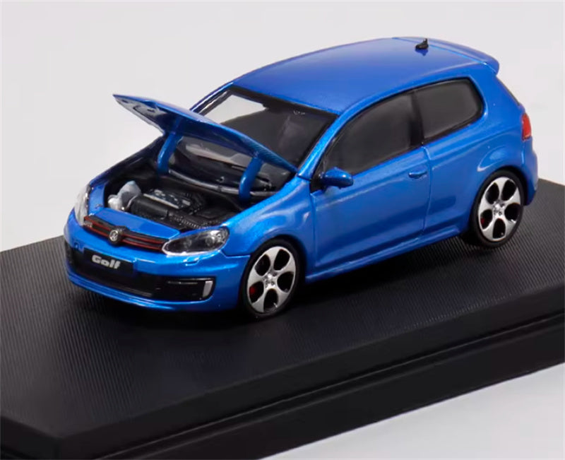 Max well Volkswagen Golf GTI 6th generation Blue regular version 1:64 Car Pre-built Airliner Model Display view1