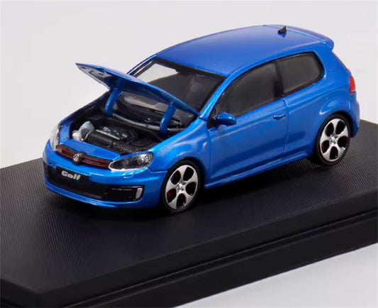 Max well Volkswagen Golf GTI 6th generation Blue regular version 1:64 Car Pre-built Airliner Model Display view1