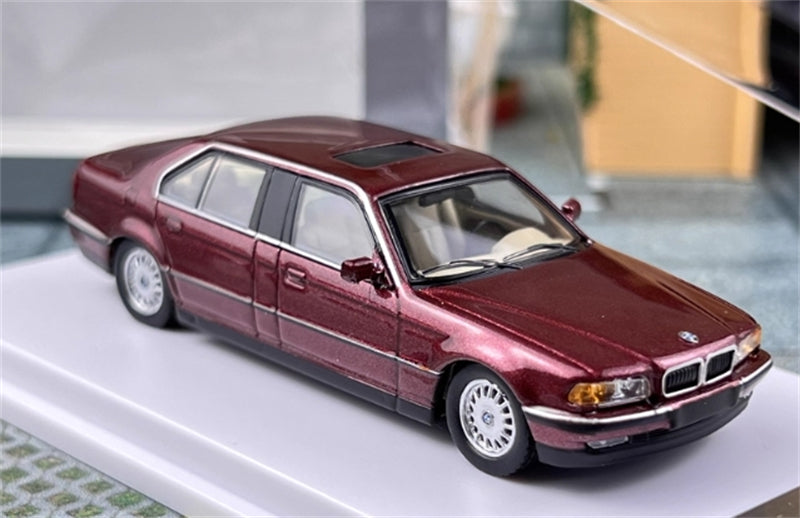 1:64 BMW E38 7 Series L7 96-98 Cherry Red DCM DIECAST Limited Edition 499pcs ONLY Model