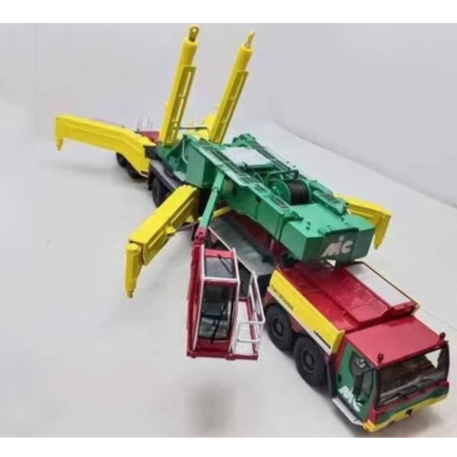 NZG LIEBHERR LTM11200 Crane Yellow green red MIC with herringbone arm cover KIT 1:50 DIECAST Truck Lorry