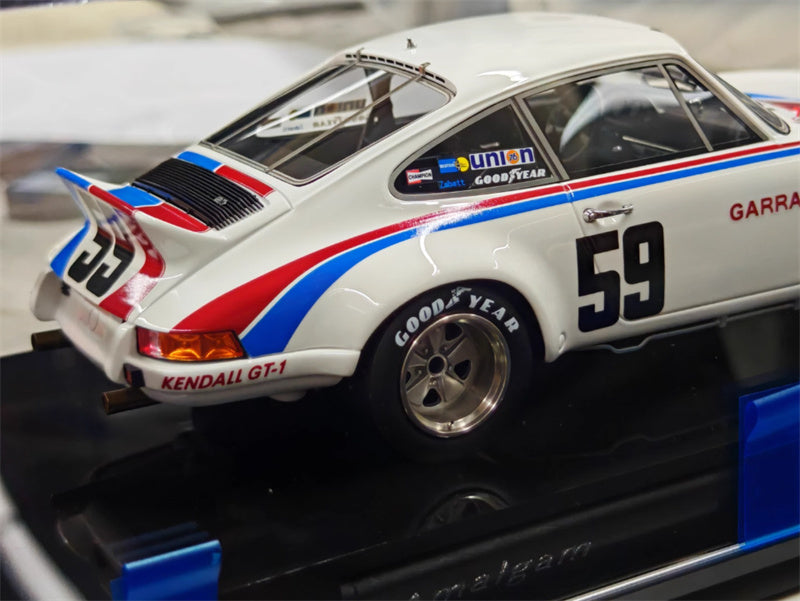 1:18 Porsche 911 White blue pigment version Amalgam #59 Resin Car Model view3