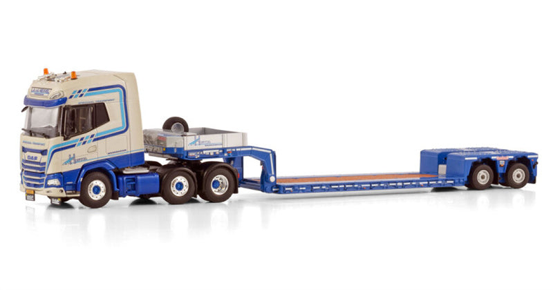 WSI  DAF XG+ 6X2 TWIN STEER EURO LOW LOADER - 2 AXLE L.A. Van den Heuvel 1:50 Truck Pre-built Model