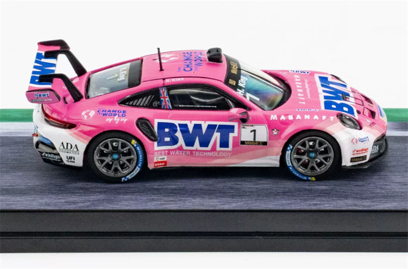 1:64 Porsche 911 GT3 Cup (992) 2024 pink Tarmac Works DIECAST Civil Car Model