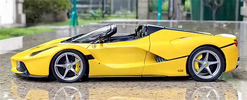 BBR MODELS LAFerrari APERTA Yellow convertible 1/18 DIECAST car