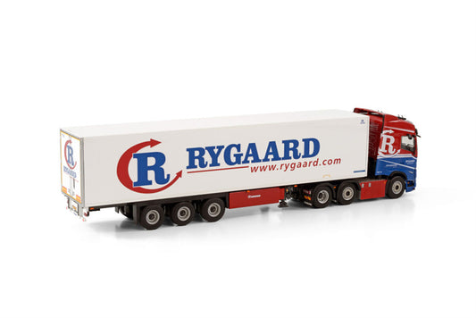 WSI VOLVO FH5 GLOBETROTTER 6X2 TWIN STEER REEFER TRAILER - 3 AXLE RYGAARD 1:50 Truck Pre-built Model