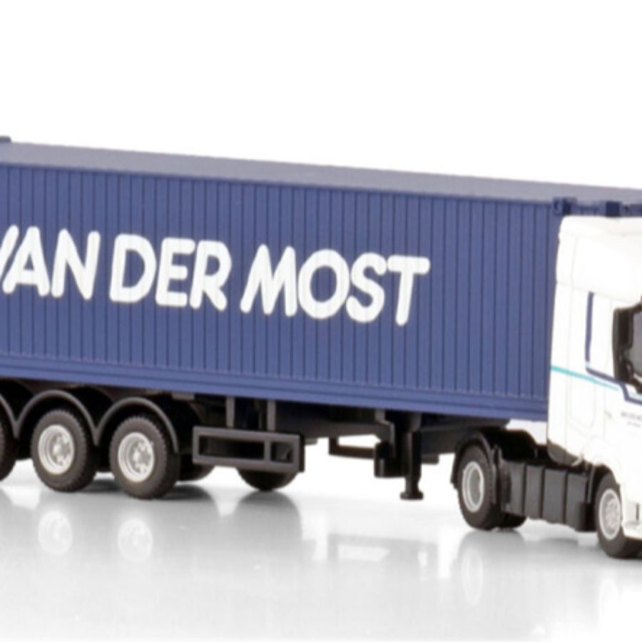 WSI DAF XG 4X2 CONTAINER TRAILER 45 FT - 3 AXLE Van der Most 1:87 Truck Pre-built Model