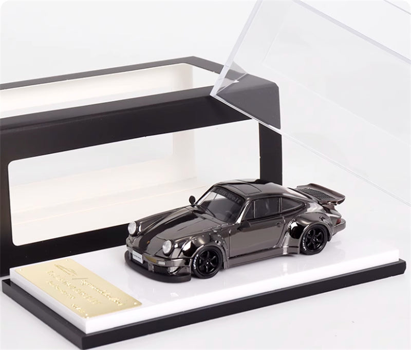 mymodelcollect Porsche RWB 930 Electroplating gray Limited Edition 999PCS ONLY 1:64 Car Pre-built Model view6