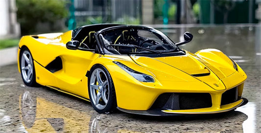 BBR MODELS LAFerrari APERTA Yellow convertible 1/18 DIECAST car