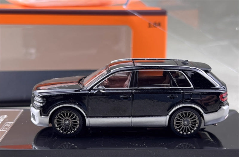 GCD Toyota Century 3rd Generation G70 SUV black silver right hand drive 1:64 Car Pre-built Model view8
