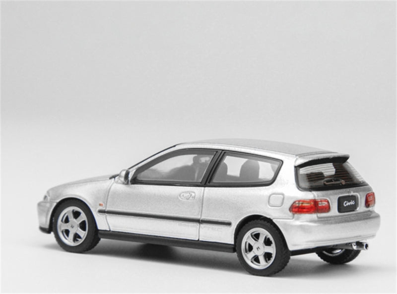 LCD-MODELS Honda Civic SiR II EG6 Silver 1:64 car Pre-built Model view6