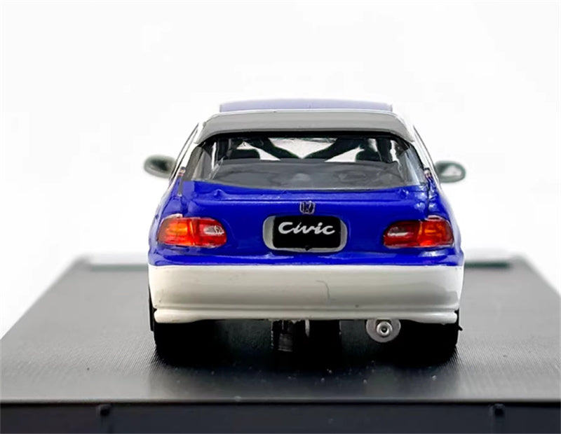 SW Honda Civic EG6 Blue White Rothmans Limited Edition 499PCS ONLY 1:64 Car Pre-built Model view6