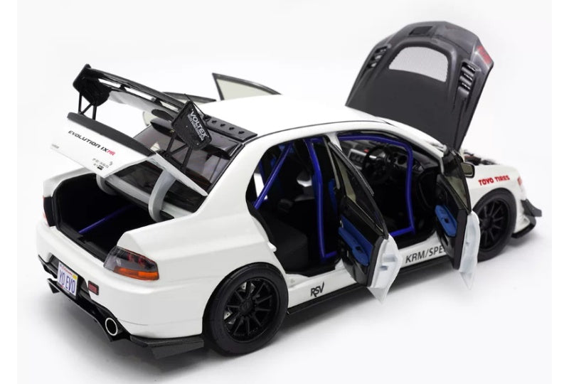 1:18 Mitsubishi EVO IX MR FQ-360  white Super A Limited Edition 399PCS ONLY DIECAST Model