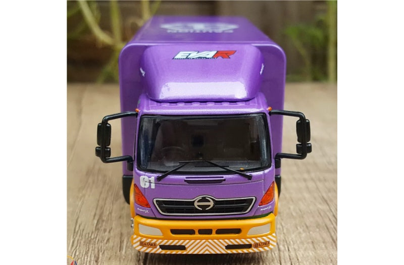 Unique Model x Tiny Hino 500 Ranger EVA Lift up Transport Vehicle Purple 1:64 Truck Pre-built Airliner Model Display view7