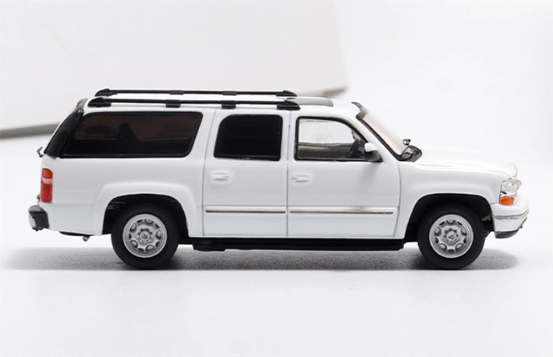 MK Miniatures 2003 Chevrolet Suburban SUV White spray painted version 1:64 Car Pre-built Model view3
