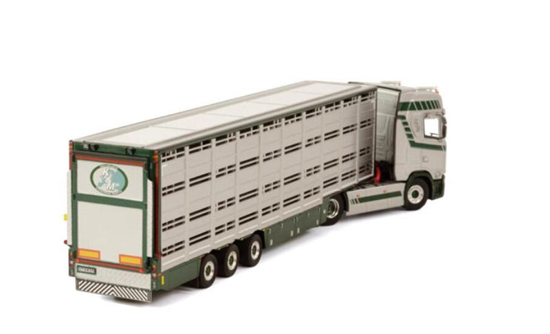 WSI SCANIA S HIGHLINE CS20H 4X2 LIVE STOCK TRAILER - 3 AXLE KEUS & MOLLINK 1:50 Truck Pre-built Model