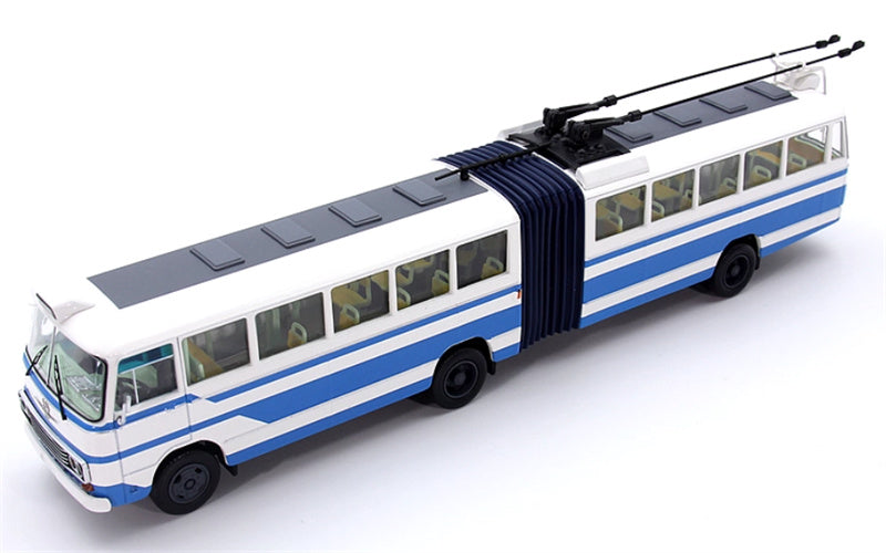 AUTO-GLIMPSE Shanghai Bus SK561G articulated trolley bus blue 1:64 Bus Pre-built Model view9