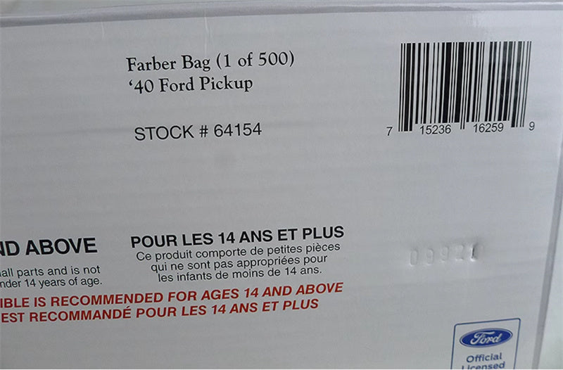 SpecCast Farber Bag 40d pickup truck golden red Limited Edition 500PCS ONLY 1:25 Truck Pre-built Model