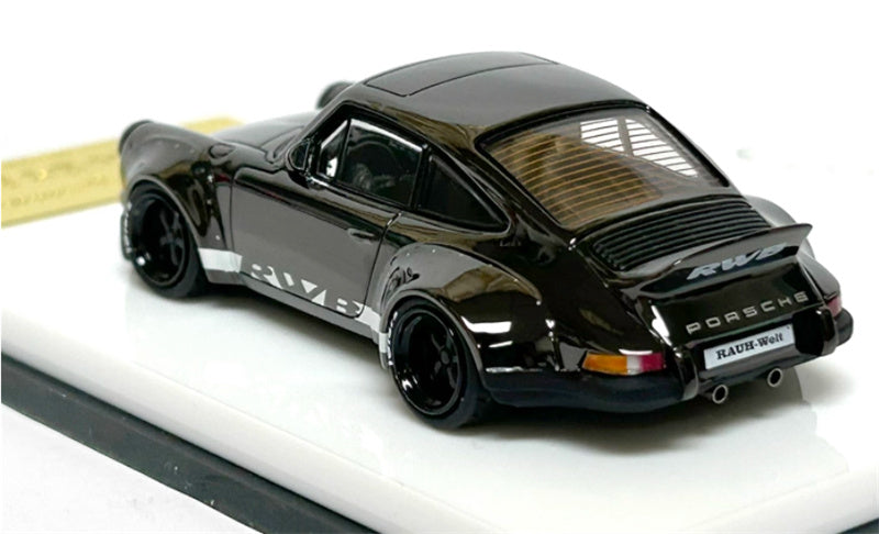mymodelcollect Porsche RWB 930 Electroplating gray white edge 1:64 Car Pre-built Model view2