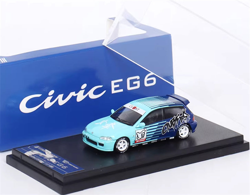 SW Honda Civic EG6 Feijin Coating Limited Edition 499PCS ONLY 1:64 Car Pre-built Model view7