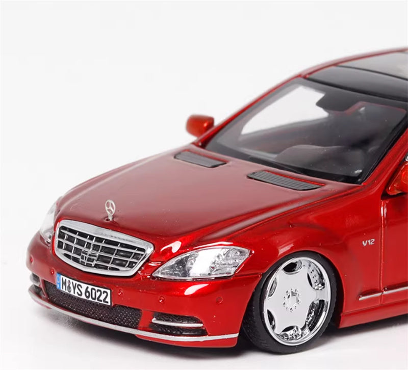 SW Mercedes Benz S600L W221 Red Limited Edition 399PCS ONLY 1:64 car Pre-built Model view6
