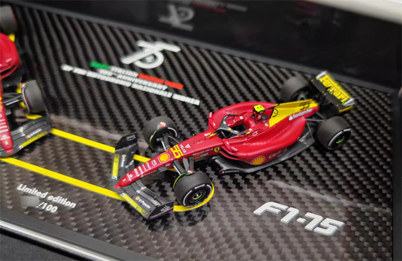 BBR MODELS Ferrari F1-75 G.P.Monza 2022-set of two C.Leclerc-C.Sainz 1:43 Model view6