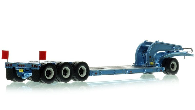 1:50 Talbert  1960s 60-Ton Cableneck Lowbed w/ Single-Axle Dolly Heavy Haul Replicas  Sky Blue Diecast Model