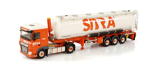 WSI DAF XF SPACE CAB MY2017 4X2 BULK TIPPER TRAILER - 3 AXLE SITRA 1:50 Truck Pre-built Model