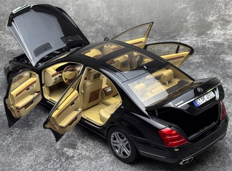 MOTORHELIX Mercedes Benz S-Class S600L W221 Fully Open black Beige interior Comes with engine Limited Edition 999PCS ONLY 1:18 Car Pre-built Model view5