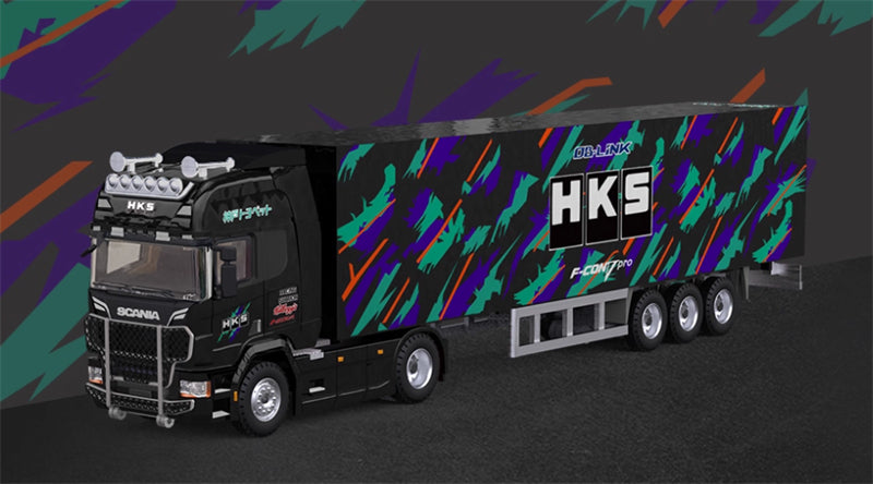 TIMEMICRO Scania container truck HKS 1:64 Truck Pre-built Model view1
