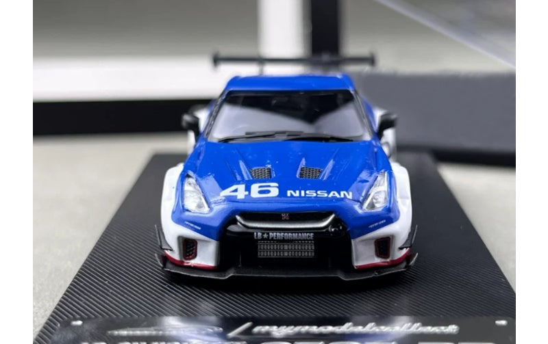 1:64 Nissan 35GT-RR  Blue and White 46 mymodelcollect  Limited Edition 999PCS ONLY DIECAST Model