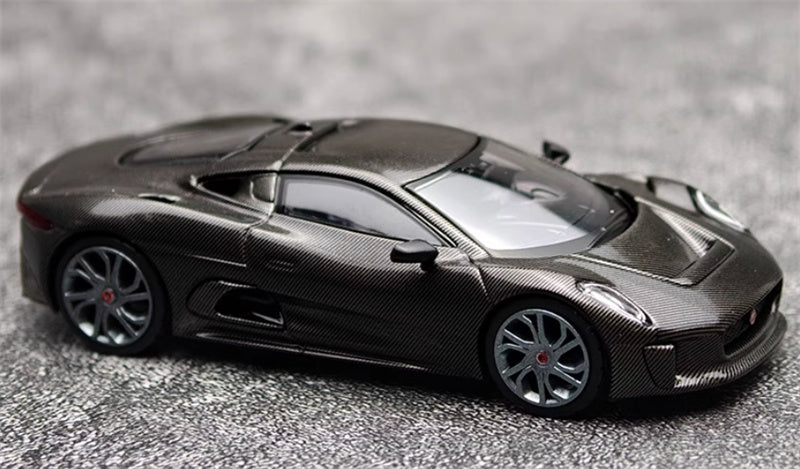 MINIGT Jaguar C-X75 Test Car Carbon patterned black 1:64 Car Pre-built Model view7