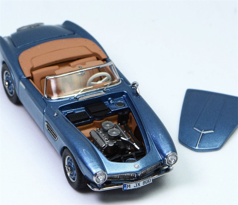 GFCC BMW 507 Roadster Retro Car 1957 Ice Blue Convertible hardtop 1:64 car Pre-built Model view4