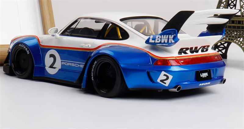 1:18 PORSCHE 911 993 RWB X LIBERTY WALK #2 RACING    GT SPIRIT Limited Edition Resin Car Model