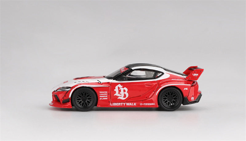 1:64 Toyota LB WORKS GR Supra Red/White MINIGT DIECAST Model