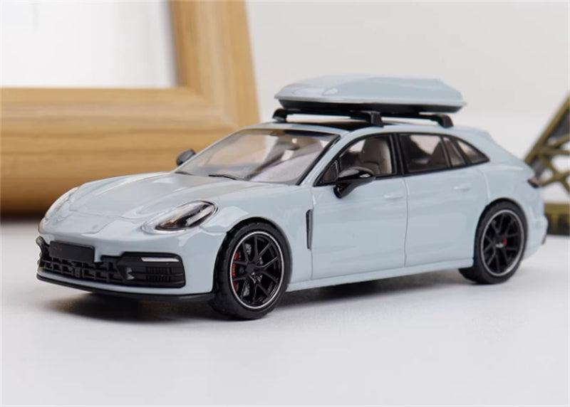 1:64 Porsche Panamera Sport Turismo Travel version Limited Edition 499pcs ONLY  Sky Gray Ghost Player DIECAST Model