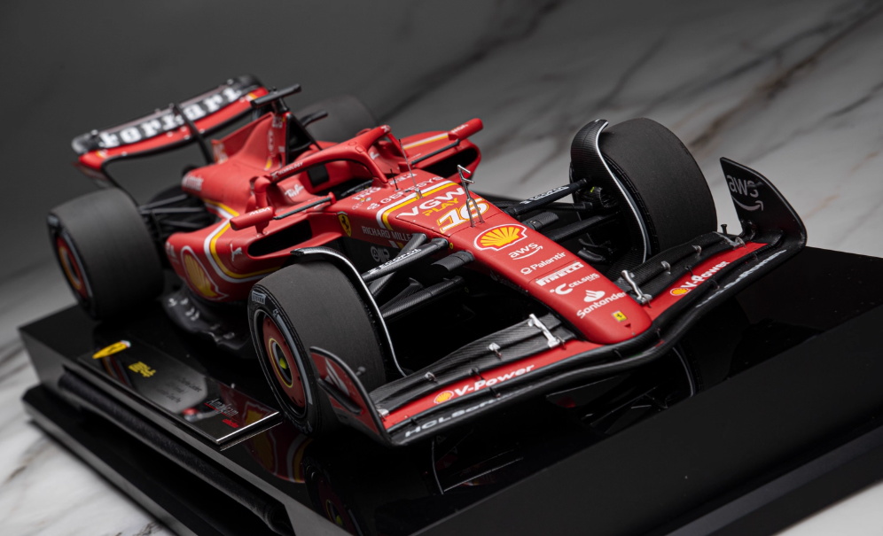 Amalgam Ferrari SF24 Racing Australian Grand Prix Leclerc #16 Santander V-Power VGW Play aws Palantir Richard Mille Ceva HCLSoftware Peroni Ray-ban 1:18 Car Pre-built Model view2