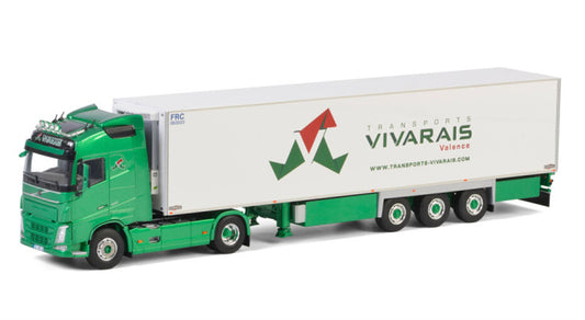 WSI VOLVO FH4 GLOBETROTTER 4x2 REEFER TRAILER - 3 AXLE Vivarais 1:50 Truck Pre-built Model