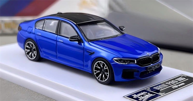 1:64 BMW M5 F90 Marina Bay Blue Howie Model DIECAST Civil Car Model
