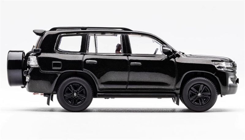 GCD Toyota Land Cruiser LC200 Spare Tire Edition left-hand drive Black 1:64 Car Pre-built Model view3