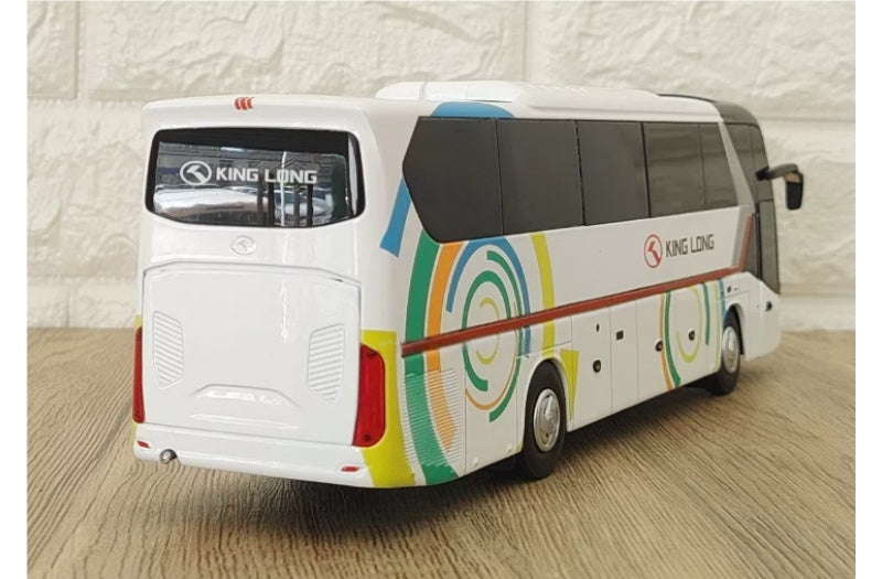 KING LONG XMQ6127 LongWei luxury bus White 1:38 Bus Pre-built Airliner Model Display view3