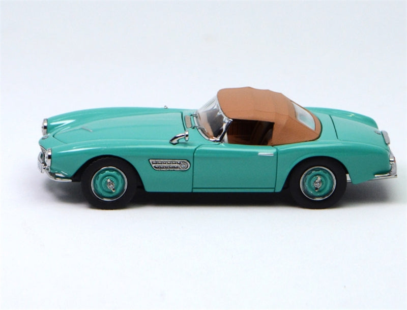 GFCC BMW 507 Roadster Retro Car 1957 Light Green Convertible Softtop 1:64 car Pre-built Model view3