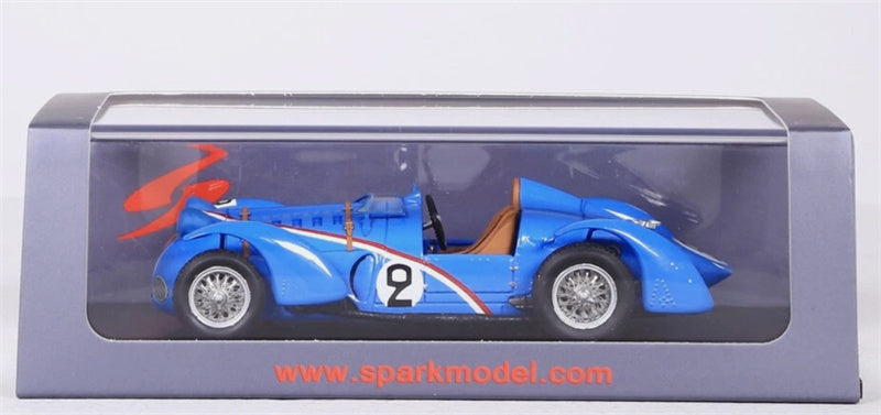 spark Delahaye 145 #2 Le Mans 1938 G.COMOTTI - A.DIVO blue 1:43 Car Model view6