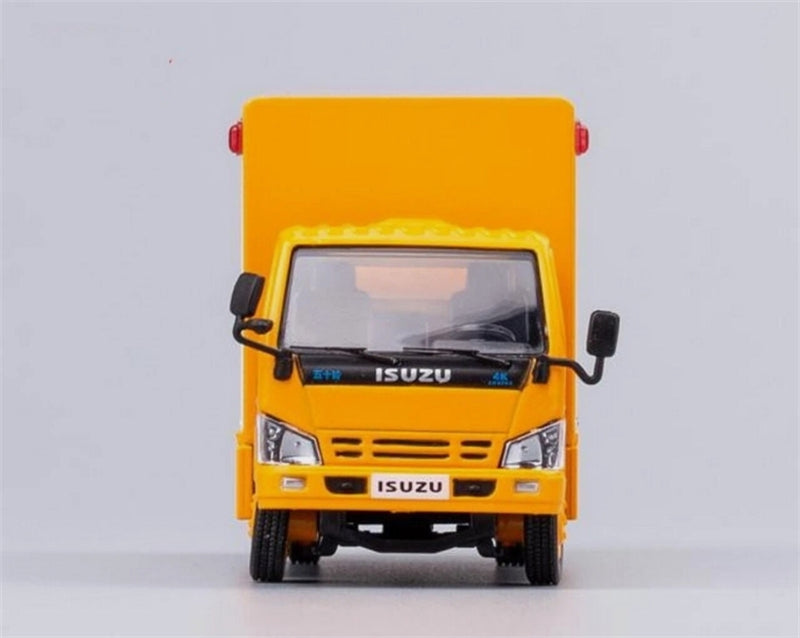 GCD Isuzu N Series REWARD 4K engineering vehicle Yellow LHD 1:64 Truck Pre-built Model view2