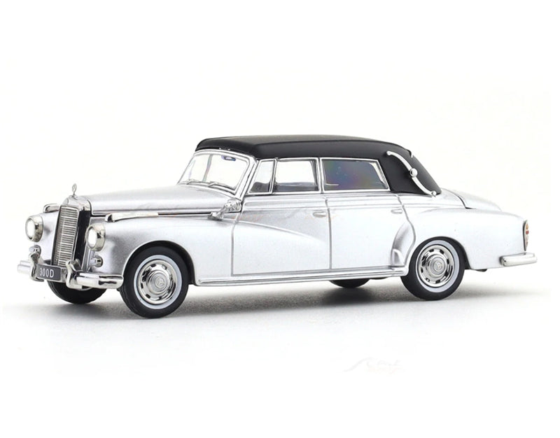GFCC Mercedes Benz 300D 1959 Convertible silver LHD 1:64 car Pre-built Model view2