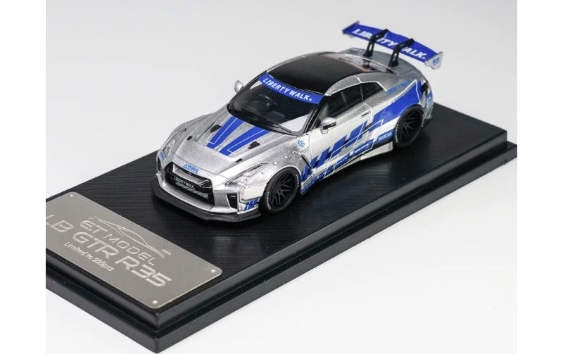 1:64 Nissan GTR R35 LB   ET Model x MC Fast Silver Blue FNF Limited Edition 999PCS ONLY DIECAST Model