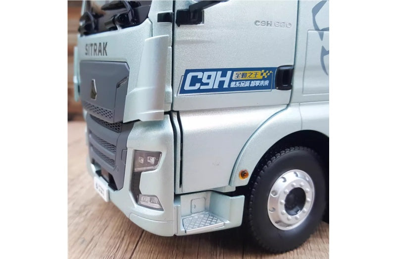 Sinotruk SITRAK C9H tractor sky blue high top domestic version 1:24 Truck Pre-built Airliner Model Display view6