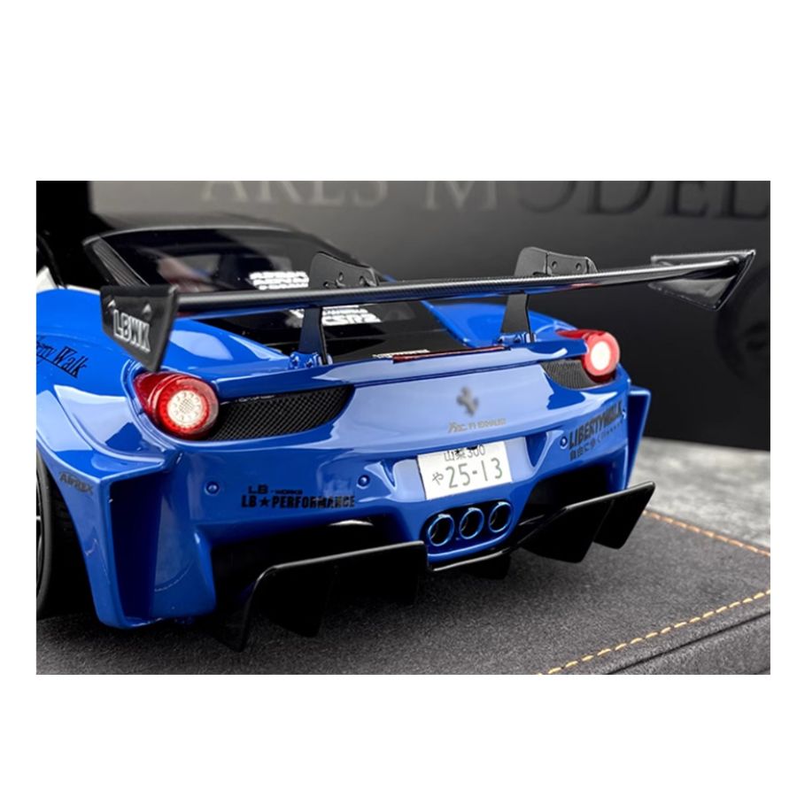 ARES MODEL Ferrari 458GT sports car Limited Edition Blue 1:18 Resin Car