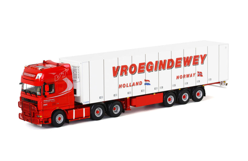 WSI DAF XF 105 SSC 6x2 koeloplegger carrier 3 As star Vroegindewey 1:50 Truck Pre-built Model