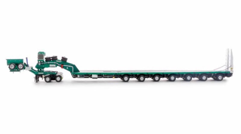Drake  7x8 Steerable Trailer Metallic Green 1:50 Truck Pre-built Model